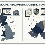 Educational diagram separating Great Britain gambling regulation from Northern Ireland gambling rules